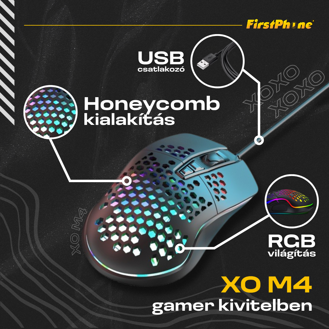 Podigni svoj setup uz XO M4 crni gamer miš!