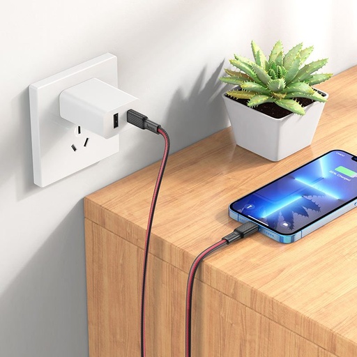 Hoco X69 lightning kabel (PD brzi punjač), crna crvena