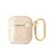 AirPods 1/2 Guess Glitter Flakes Metal Logo futrola (Zlatna) - GUA2HGGSHD