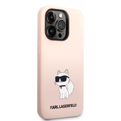Apple iPhone 14 Pro Max Karl Lagerfeld Liquid Silicone Choupette NFT futrola (Ružičasta) – KLHCP14XSNCHBCP