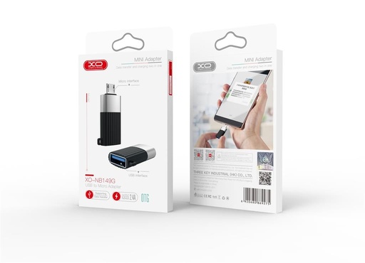 XO NB149-G USB 2.0–micro USB pretvarač adapter (Crna)