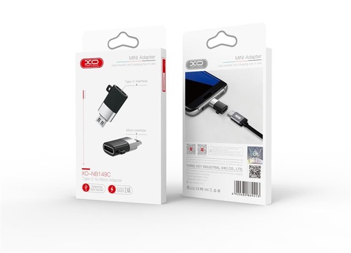 XO NB149-C USB-C–micro USB pretvarač adapter (Crna)