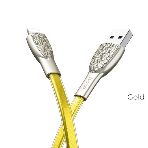 Hoco U52 1.2M cink legura PVC lightning kabel, zlatna