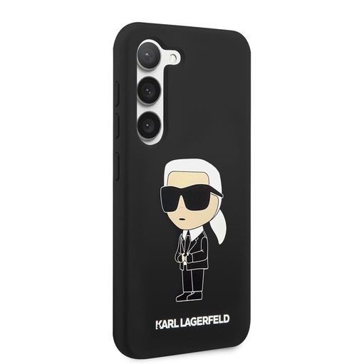 Samsung Galaxy S23 Karl Lagerfeld Liquid Silicone Ikoničan NFT futrola (Crna) – KLHCS23SSNIKBCK