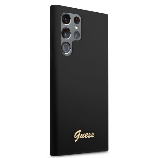 Samsung Galaxy S23 Ultra Guess Liquid Silicone Metal Logo futrola (Crna) - GUHCS23LSLSMK