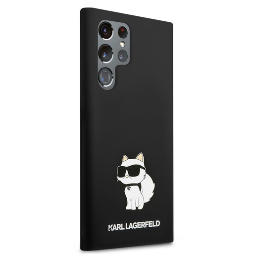 Samsung Galaxy S23 Ultra Crna Karl Lagerfeld Liquid Silicone Choupette NFT futrola (Crna) – KLHCS23LSNCHBCK
