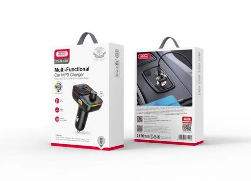 XO BCC09 FM transmitter (TF card slot +PD 25W brzo punjenje) crna
