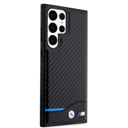 Samsung Galaxy S23 Ultra BMW M PU Carbon futrola – Plava Line (Crna) - BMHCS23L22NBCK