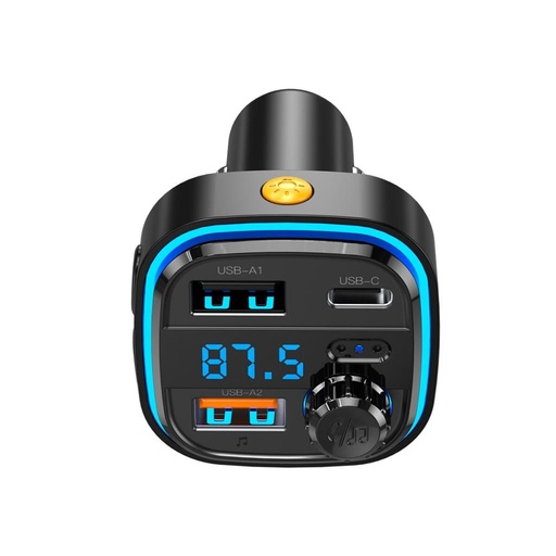 XO BCC08 FM transmitter, bluetooth, USB-C port, 3.1A, pendrive bement crna