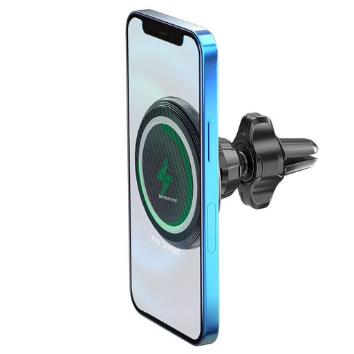 Hoco BH45 auto držač za telefon, magsafe kompatibilan, bežični za punjenje prikladan (max 15W) crna
