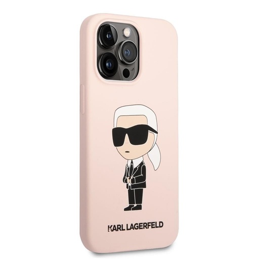 Apple iPhone 13 Pro Karl Lagerfeld Liquid Silicone Ikoničan NFT futrola (Ružičasta) – KLHCP13LSNIKBCP