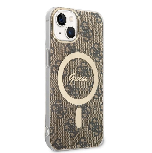 Apple iPhone 14 Guess 4G IML MagSafe futrola (Smeđa) - GUHMP14SH4STW