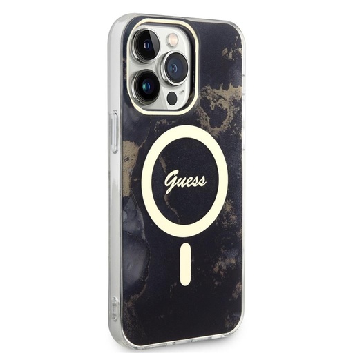 Apple iPhone 14 Pro Max Guess Marble IML MagSafe futrola (Crna) - GUHMP14XHTMRSK