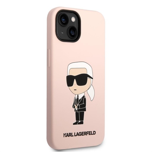 Apple iPhone 14 Plus Karl Lagerfeld Liquid Silicone Ikoničan NFT futrola (Ružičasta) – KLHCP14MSNIKBCP