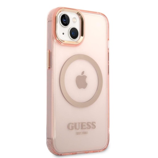 Apple iPhone 14 Plus Guess Translucent MagSafe kompatibilan futrola (Ružičasta) – GUHMP14MHTCMP