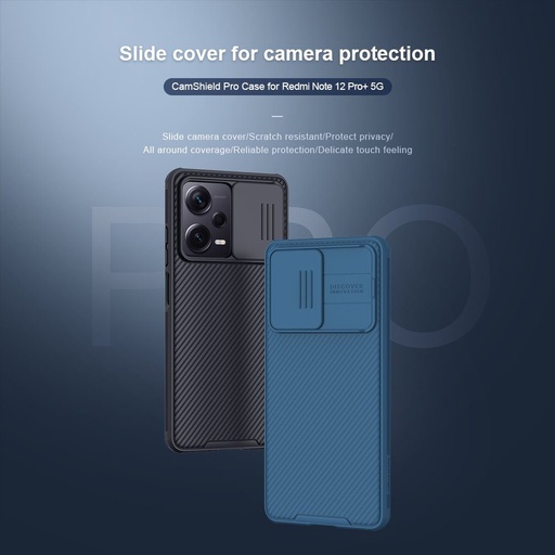 Xiaomi Redmi Note 12 Pro Plus 5G Nillkin camshield pro sa zaštitom kamere zaštitna maskica (Crna)