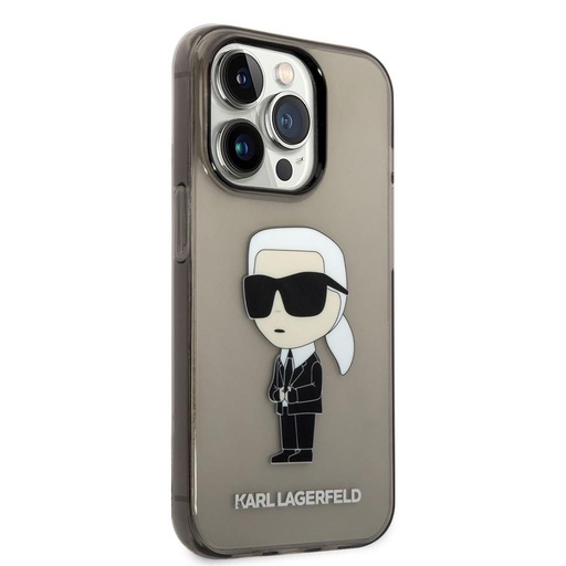 Apple iPhone 14 Pro Max Karl Lagerfeld IML Ikoničan NFT futrola (Crna) – KLHCP14XHNIKTCK