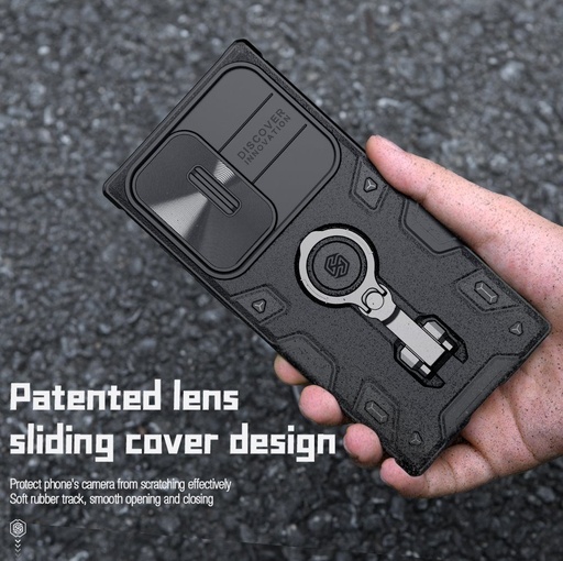 Samsung Galaxy S23 Ultra Nillkin camshield armor pro zaštitna maskica (Crna)