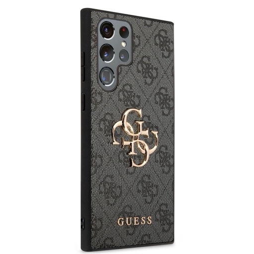 Samsung Galaxy S23 Ultra Guess PU 4G Metal Logo futrola (Siva) - GUHCS23L4GMGGR