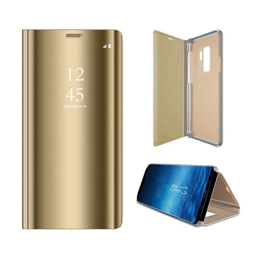 Samsung Galaxy A54 5G Proziran view preklopna futrola (Zlatna)
