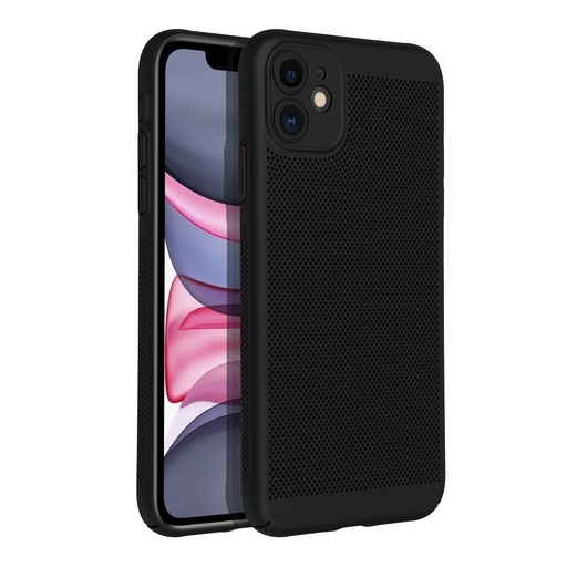 Apple iPhone 11 Breezy perforiran plastika zaštitna maskica (Crna)