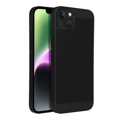 Apple iPhone 14 Plus Breezy perforiran plastika zaštitna maskica (Crna)