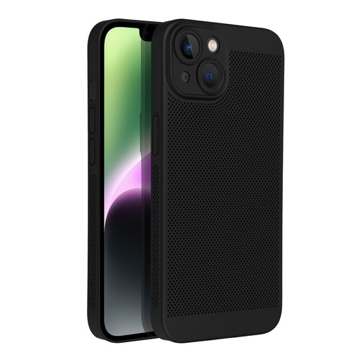 Apple iPhone 14 Breezy perforiran plastika zaštitna maskica (Crna)