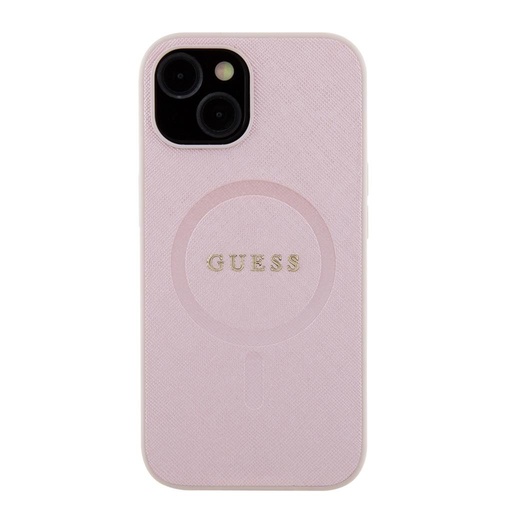 Apple iPhone 15 Guess PU Saffiano MagSafe futrola (Ružičasta) - GUHMP15SPSAHMCP