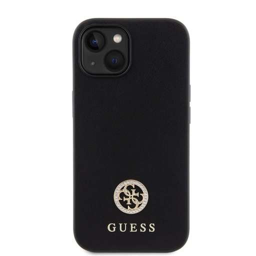 Apple iPhone 15 Guess PU 4G Strass Metal Logo futrola (Crna) - GUHCP15SPS4DGPK