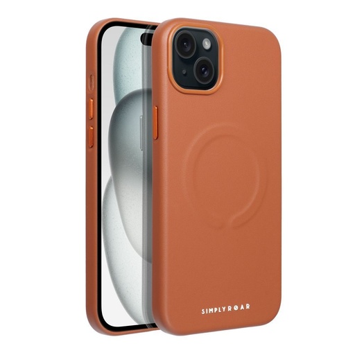 Apple iPhone 15 Plus Roar Leather magsafe zaštitna maskica (Smeđa)