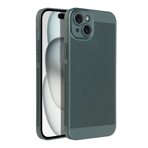 Apple iPhone 15 Plus Breezy perforiran plastika zaštitna maskica (Zelena)