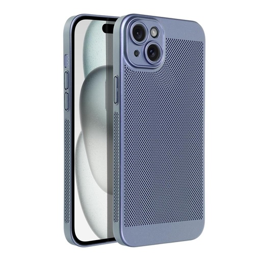 Apple iPhone 15 Plus Breezy perforiran plastika zaštitna maskica (Plava)