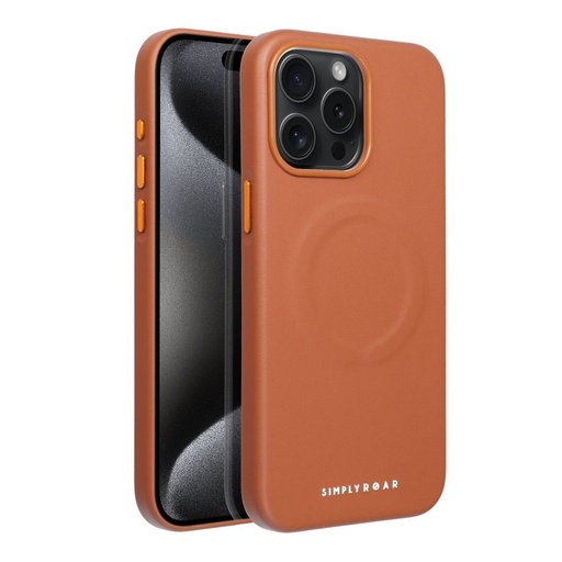 Apple iPhone 15 Pro Max Roar Leather magsafe zaštitna maskica (Smeđa)