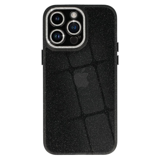 Apple iPhone 12 liquid glitter camera zaštitna maskica (Crna)