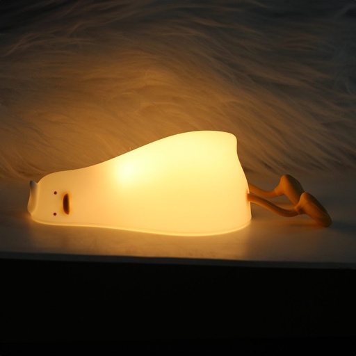 Foverver Lazy Duck FNL-01 meleg bijelo svjetleći LED noćni svjetiljka, ugrađen s baterijom bijela
