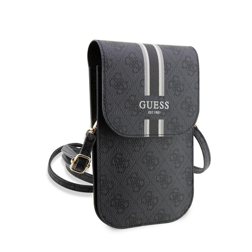 Guess 4G Printed Stripe Phone Bag (Crna) - GUWBP4RPSK