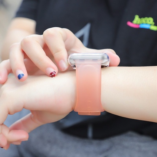 Hoco Apple Watch Series1/2/3/4/5(38/40mm) WB09 Ice crystal TPU remen, Ružičasta