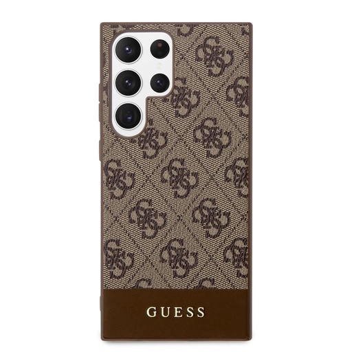 Samsung Galaxy S24 Ultra Guess PU 4G Stripe futrola (Smeđa) - GUHCS24LG4GLBR