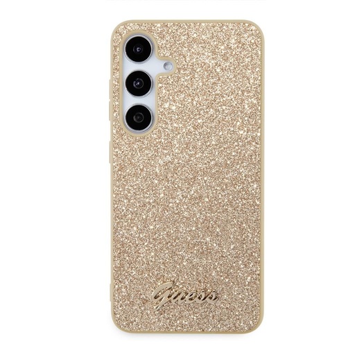 Samsung Galaxy S24 Guess Glitter Flakes Metal Logo futrola (Zlatna) - GUHCS24SHGGSHD
