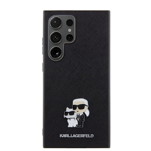 Samsung Galaxy S24 Ultra Karl Lagerfeld PU Saffiano Metal Karl and Choupette futrola (Crna) – KLHCS24LPSAKCMPK