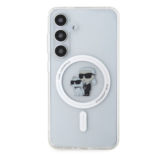 Samsung Galaxy S24 Karl Lagerfeld IML Glitter Karl and Choupette MagSafe futrola (Proziran) – KLHMS24SHGKCNOT