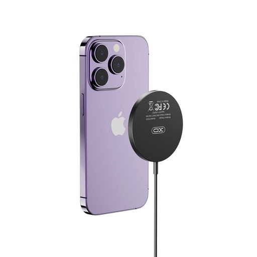 XO CX022 bežični punjač, max 15W snage crno-bijela
