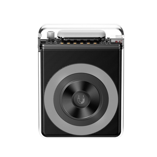 XO PR226 power bank 10000 mAh (Crna) – magnetski, proziran izvedba, led traka
