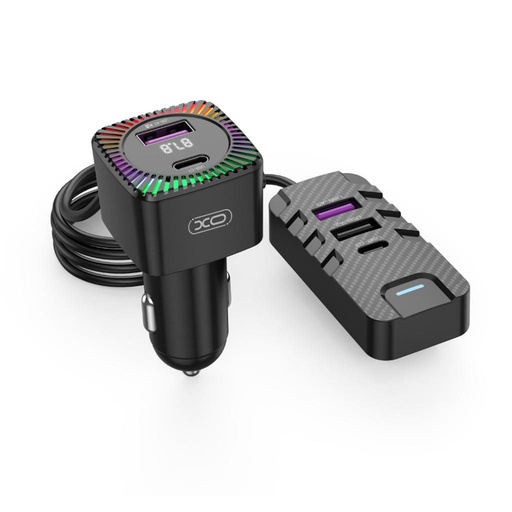 XO BCC13 FM transmitter brzi punjač s funkcijom,okolišni sa svjetlom crna