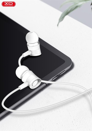 XO EP20 žičani slušalice, s mikrofonom, 3,5mm Jack s priključkom bijela