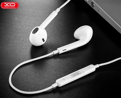 XO S31 žičani jack 3,5mm stereo slušalice (Bijela) – s upravljačkim gumbom