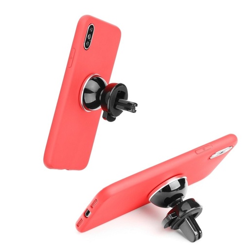 Samsung Galaxy A35 liquid silicone magnetski auto držač kompatibilan zaštitna maskica (Crvena)