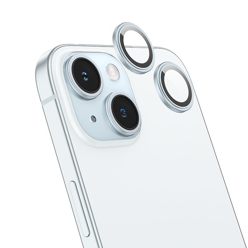 Apple iPhone 15 Pro / iPhone 15 Pro Max Hoco crystal proziran metal zaštita kamere zaštitno staklo plava