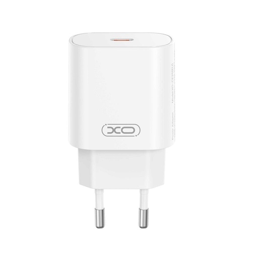 XO CE25 PD 25W brzi punjač (Bijela) – USB-C priključak, Type-C s kabelom