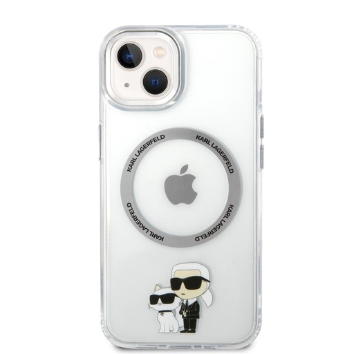 Apple iPhone 15 Karl Lagerfeld IML Karl and Choupette MagSafe futrola (Proziran) – KLHMP15SHNKCIT